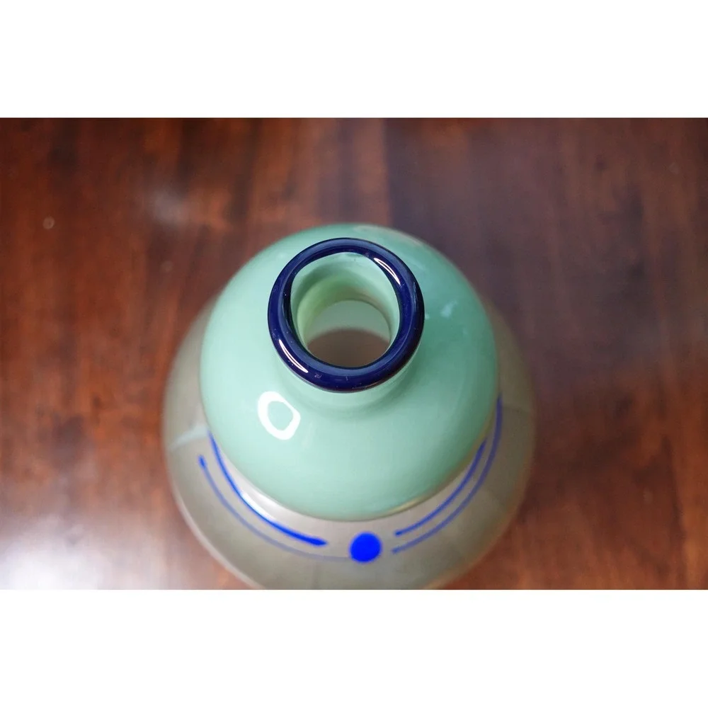 Vintage Richard Jones Large‎ gourd like shape hand blown art glass vase